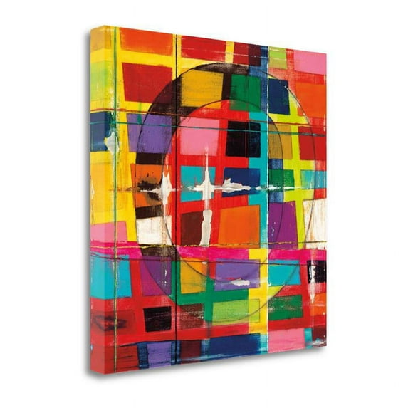 35 x 35 Lonely Record by Dante Vida- Wall Art Print on Canvas Fabric Multi-Color