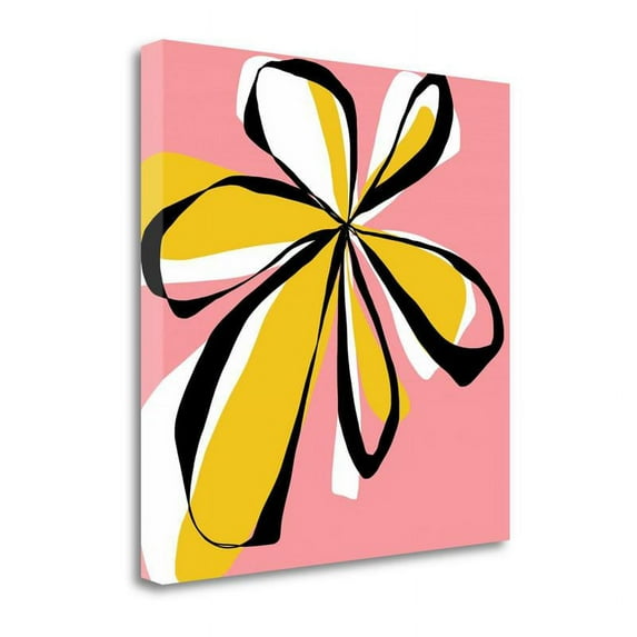 35" x 35" Oh So Pretty - Pink By Jan Weiss - Print on Canvas Fabric Multi-Color