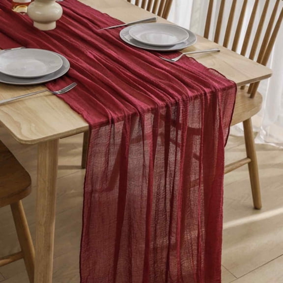 35 x 70 Inch Boho Table Runner 1 Pack Spring Fall Seasonal Decor for Home Table Cloth Tea Wedding Birthday Party Bridal Shower Halloween Thanksgiving and Home Decorations (C)