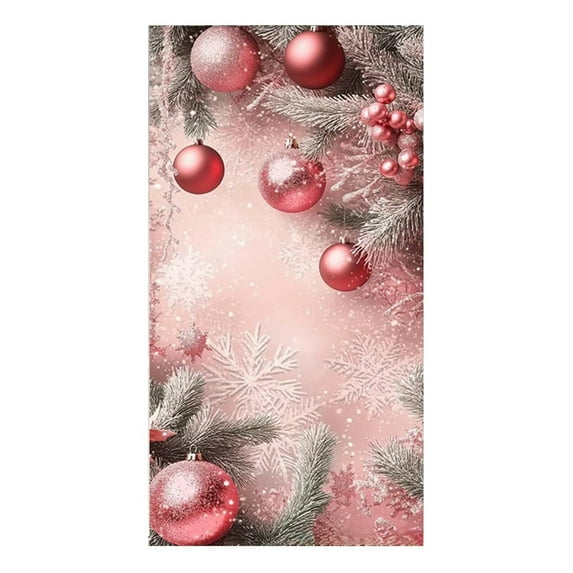 35 x 71 Inch Christmas Door Cover Decoration for Indoor Outdoor Use, Novelty Christmas Door and Wall Decor for Home Party Festival Celebration, C, Photo Background