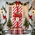 thumbnail image 1 of 35 x 71 Inch Christmas Door Cover – Polyester Christmas Bow Tie Curtain for Front Door, Wall, Party, Indoor Holiday Decoration, 1 of 4