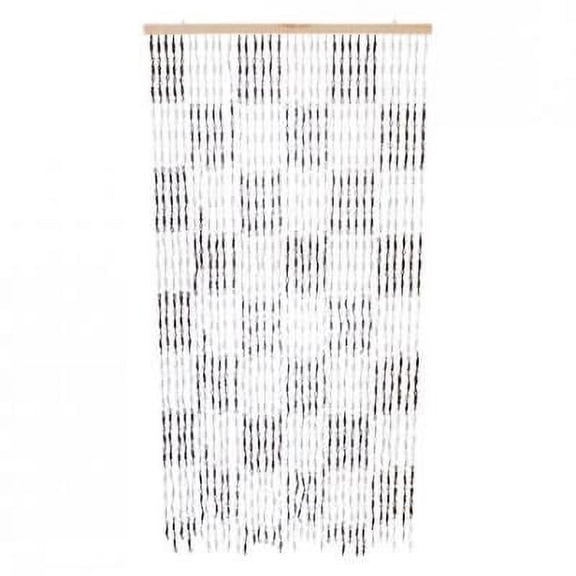35 x 78 in. Rattan Chain Curtain Dark Brown