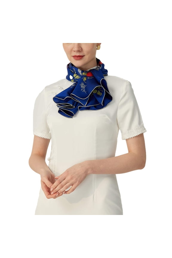35"x35" Large Square Printed Silk Charmeuse Scarf