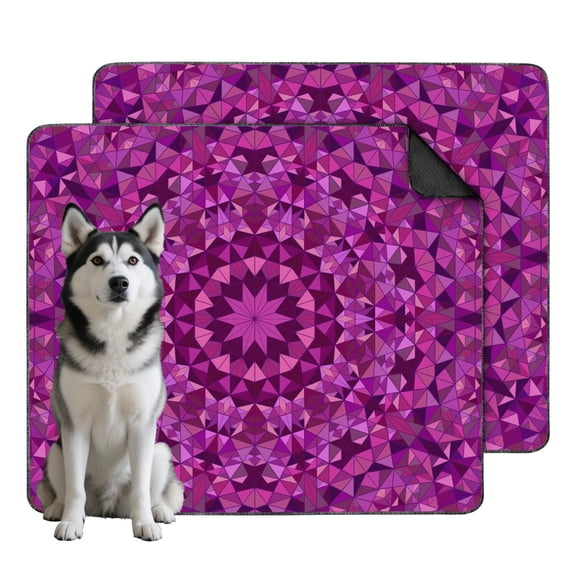 35" x41" Premium Extra Large Washable Pee Pads Mandala, Reusable Puppy Training Pads with Non-Slip Bottom for All Hard Surface Floors