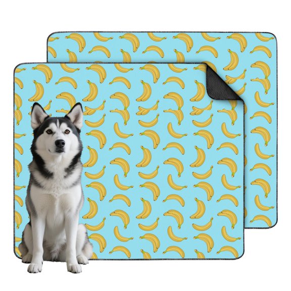 35"x41" Premium Fruits Themed Washable Dog Pee Pads, Reusable Potty Pads with Non-Slip Bottom and Multi-Layer Construction