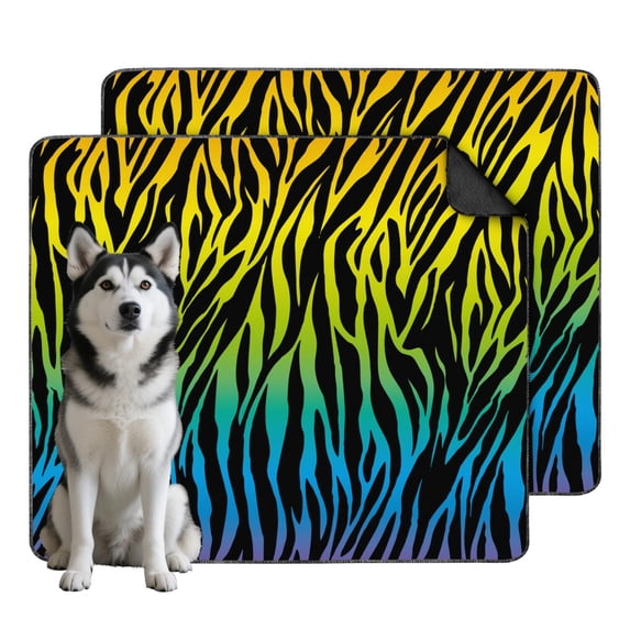 35"x41" Washable Pee Pads for Dogs, Geometric Pattern Reusable Potty Pad, Non-Slip and Leak-Proof Liner for Dog Crates.(Texture/leopard /Geometry, 24" x35" )