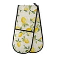 thumbnail image 1 of 35" x7" Double Oven Mitt Heat Resistant Oven Gloves Withstands Up to 200°C for Kitchen Baking & BBQ Lemons and Leaves, 1 of 6