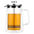 thumbnail image 1 of 350/650/1000ml French Press Coffee Maker Double Wall Glass French Press Clear French Press Tea Maker Multifunctional Coffee Press Coffee Maker for Home Office, 1 of 9