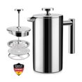 350/800/1000ML French Press Coffee Maker Stainless Steel Screen Double