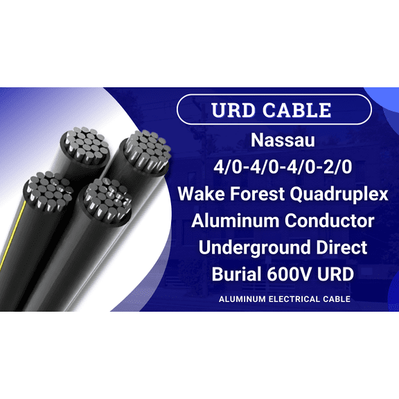 350' Aluminum URD wake forest 4/0 4/0 4/0 2/0 Cable Direct Burial XLP USE