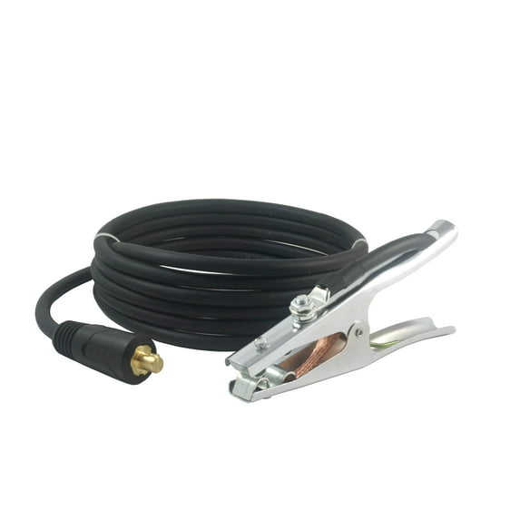 350 Amp Welding Ground Clamp Lead Assembly - Dinse 35-70 Connector - 1/0 AWG cable (15 FEET)
