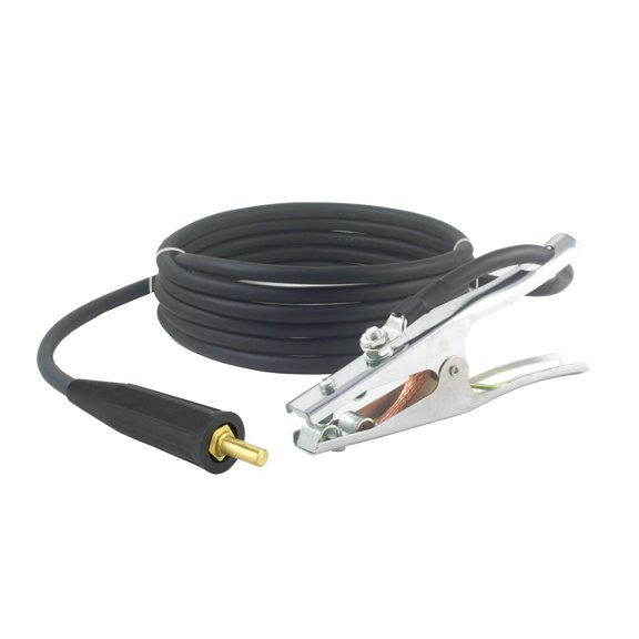 350 Amp Welding Ground Clamp Lead Assembly - UP10 Tapered Connector (Old Welders) - 1/0 AWG cable (15 FEET)