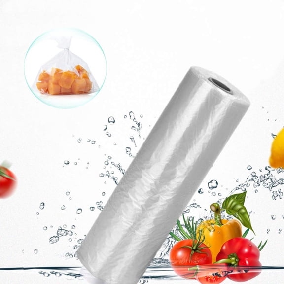 350 Count Clear Plastic Produce Food Storage Bag Roll, 16 x 20 Inch Multi Purpose Bags for Fruit Vegetable Bread Grocery