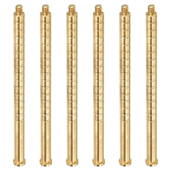Uxcell 350 Grain Archery Arrow Insert 0.244" 6 Pack Brass Arrow Weight Bolt for Field Points Shaft