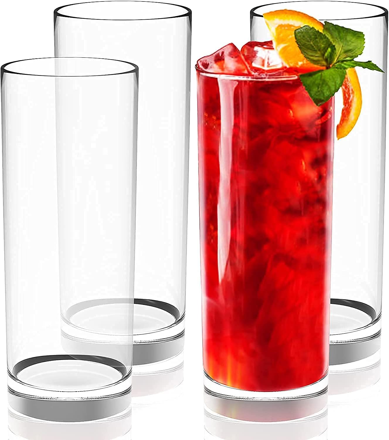 350 ML Highball Water Glass Transparent Long Glasses LeadFree Crystal Glassware for Bourbon or