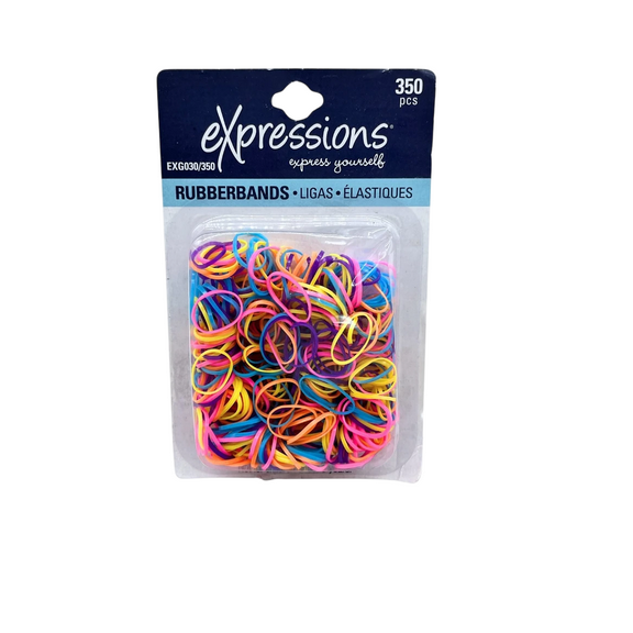 350 Pack Snag Free Hair Elastics for All Hair Types, Colorful, Gentle, No Breakage Ponytail Holders for Braids, Updos, Styling and Everyday Use, Multicolor