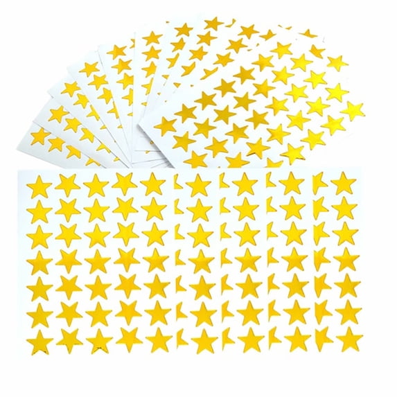350 Pcs 10 Sheets Tiny Gold Star Stickers, Gold Star Sticker,Reward Stickers for Children, Ideal for Reward Charts and More