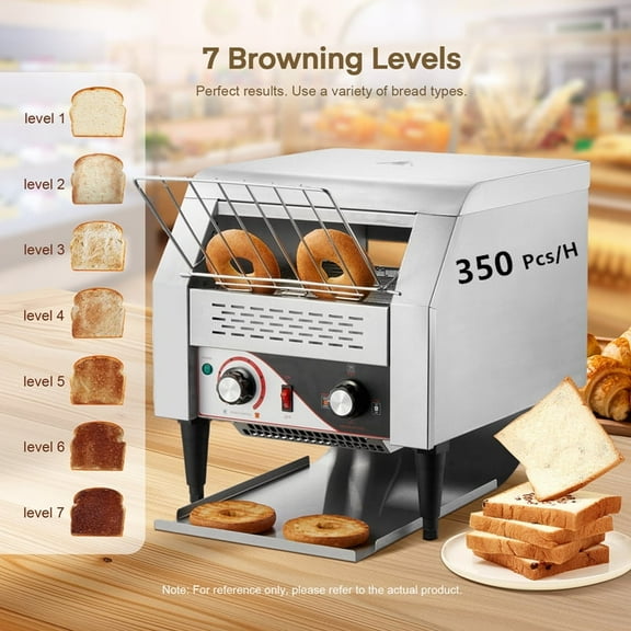 350 Pcs/H  Conveyor Toaster, Double Heating, Suitable for Cafes, Bakeries