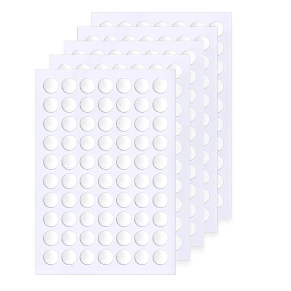 350 Pieces Double Sided Sticky Dots, Sticky Tack for Wall Hanging Removable Poster Putty Clear Round Putty No Trace Adhesive Sticky Putty for Balloon Craft DIY Art Office Supplies (6 mm)