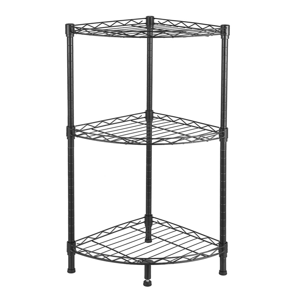 350 X 350 X H800 3 Tier Corner Shelf Rustic Display Storage Shelves For