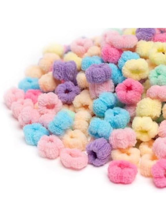 350 count Hair Ties, Hair Ties No ,Small Hair Accessories for Little Girls, Scrunchies,Mini Ponytail Holder,Elastic Thin Soft Hair Bands No Crease.