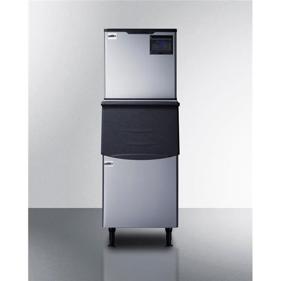 Summit BIM352KBIN Summit Commercial Ice Machine with Stainless Steel Bin, 350 lbs. Clear Ice Production Per Day, 275 lbs. Storage Bin, ENERGY STAR certified - BIM352KBIN
