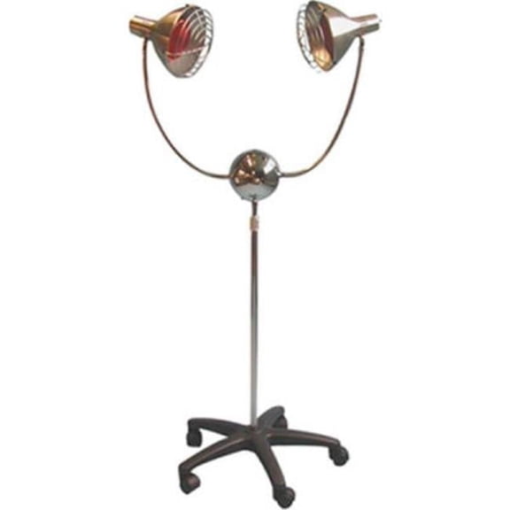 350 watts 2-Head Infra-Red Lamp with Timer & Mobile Base