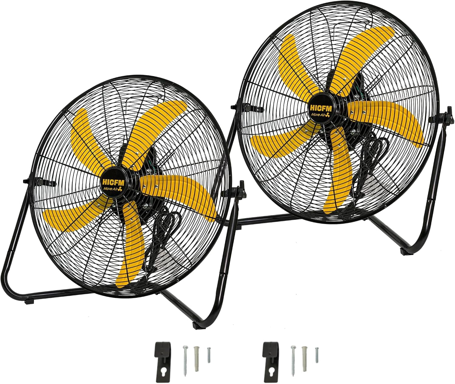 3500 CFM 18 inch Heavy Duty Metal Pivoting Floor Fan with Powerful High ...