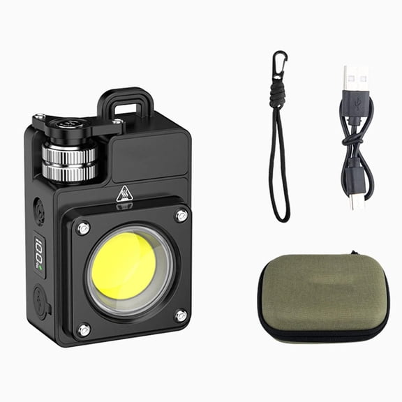 3500 Lumen Rechargeable LED Work Light, IPX4 Waterproof Portable Camping Flashlight with Magnetic Base, 5 Modes, for Outdoor, Emergency & Car Repair