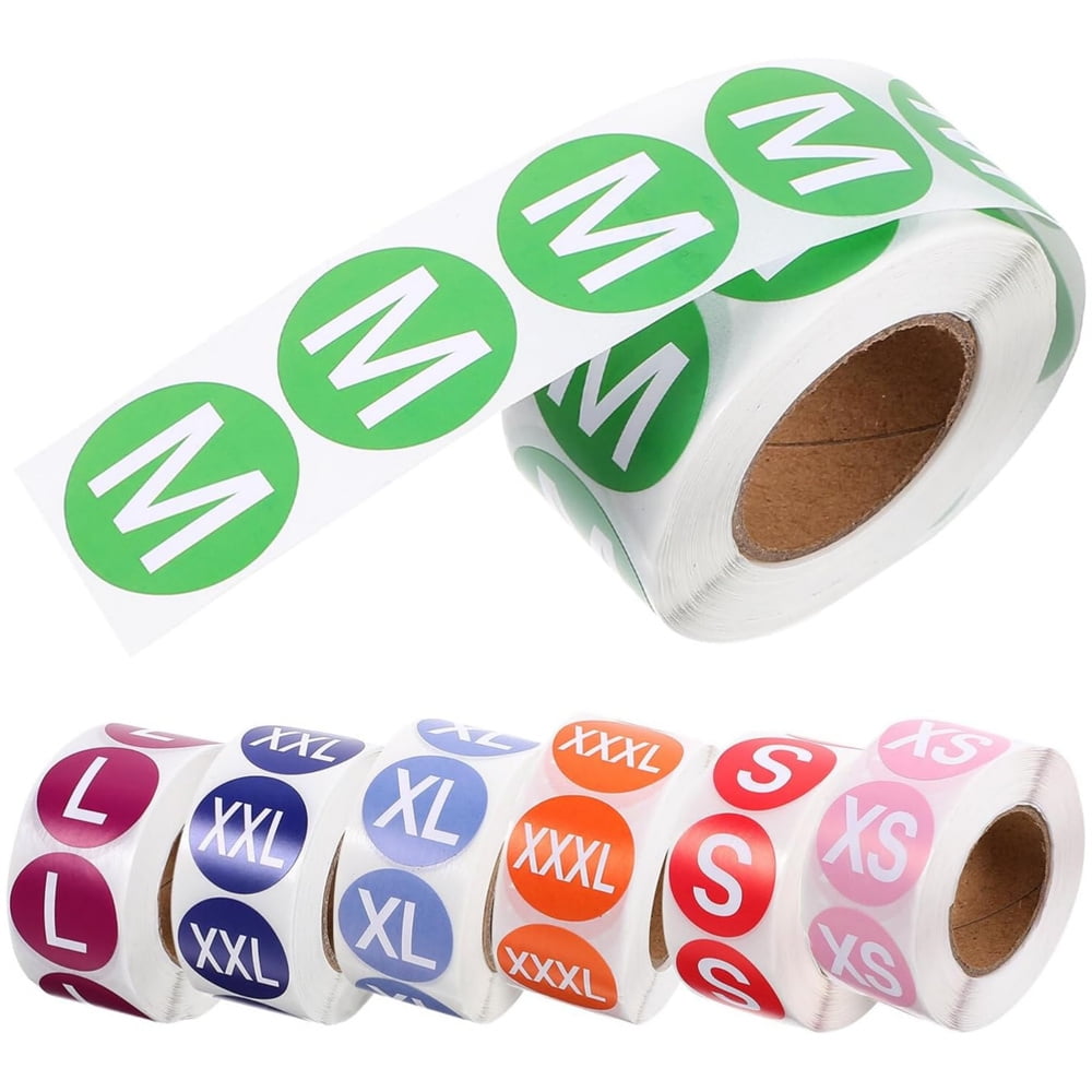 3500 Pcs Multicolor Apparel Size Labels,Self Adhesive Size Stickers ...