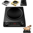 thumbnail image 1 of 3500-Watt Induction Hob, 3500W Concave Induction Cooktop with 10 Temperature Levels, Portable Multifunctional Commercial Inductions Cooktop with Lcd Displays, 1 of 9