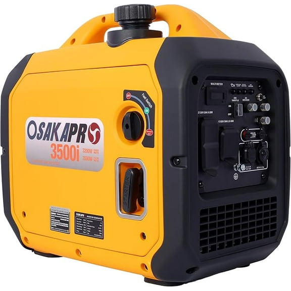3500 Watt Portable Inverter Generator Gas Powered, EPA Compliant with CO SENSOR, Compact and Lightweight for Home Backup Power, Outdoor Camping, RV and Trailer