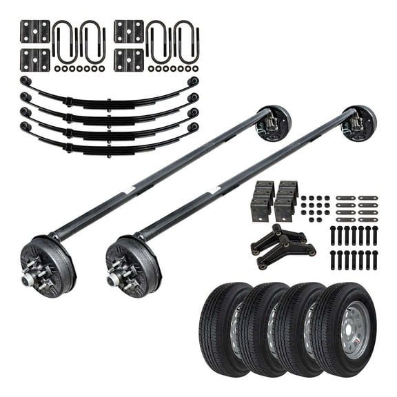 3500 lb Heavy Duty Tandem Axle TK Trailer Kit - 7K Capacity (Drop Original Series), 85/00 (Loose Spring Seats) / 5x4.5 Bolt Pattern