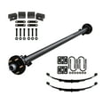 thumbnail image 1 of 3500 lb Light Duty Single Trailer Axle Kit with Suspension - Leaf Springs, Hanger & U-Bolt Kit (85" Hubface - 70" Spring Center, 5x5 Bolt Pattern), 1 of 7