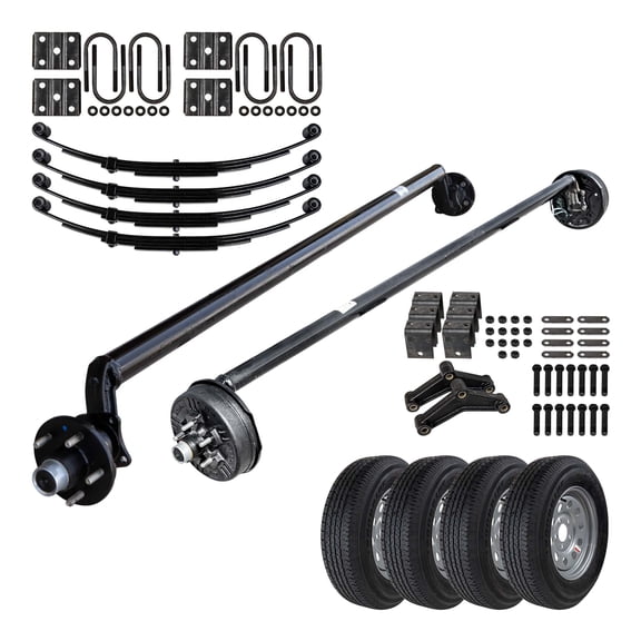 3500 lb Light Duty Tandem Axle TK Trailer Kit - 7K Capacity 5x4.5 (Drop Original Series), 73/00 (Loose Spring Seats) / 5x4.5 Bolt Pattern