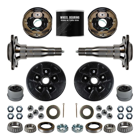 3500 lb Weld Your Own Electric Brake Axle Kit, 3.5K Capacity (#84 Spindle) / 5x4.5 Bolt Pattern
