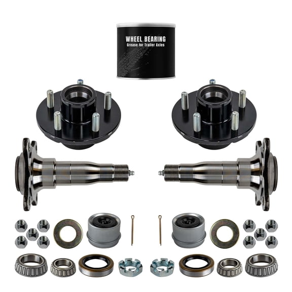 3500 lb Weld Your Own Idler Trailer Axle Kit, 3.5K Capacity (#84 Spindle) / 5x4.5 Bolt Pattern