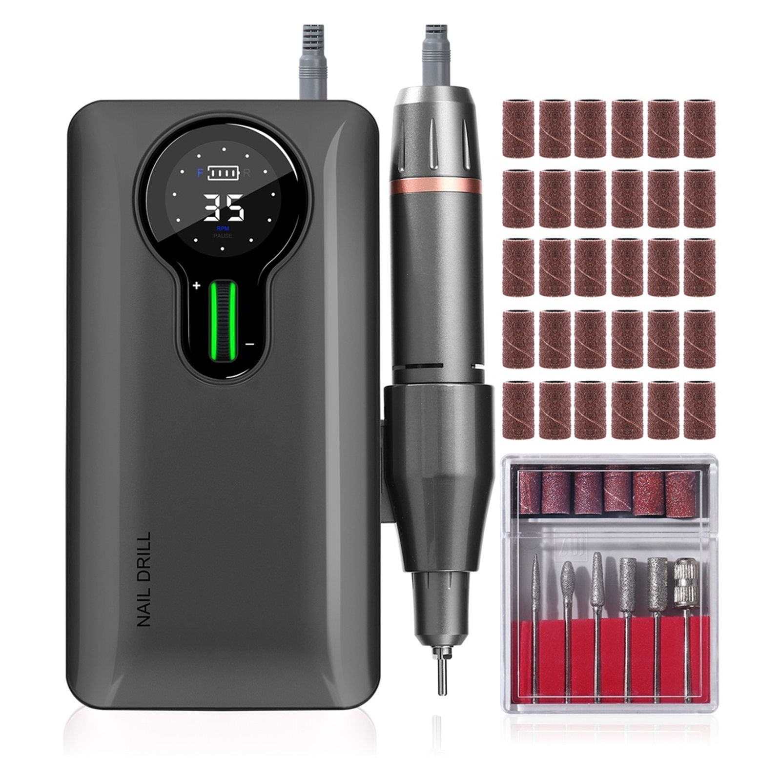 35000 RPM Nail Drill For Manicure, Electric Nails Sander, Nails Polisher, Cutter File For Nail Art Equipment, Nail Sander Bits