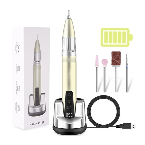 35000RPM Cordless Nail Drill Machine, Rechargeable Portable Electric Nail File With Touch Screen For Manicure Salon Tool ,Easy to Operate