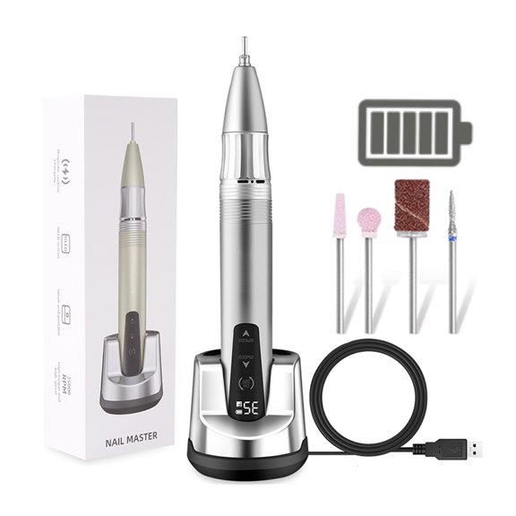 35000RPM Cordless Nail Drill Machine, Rechargeable Portable Electric Nail File With Touch Screen For Manicure Salon Tool ,Low Noise