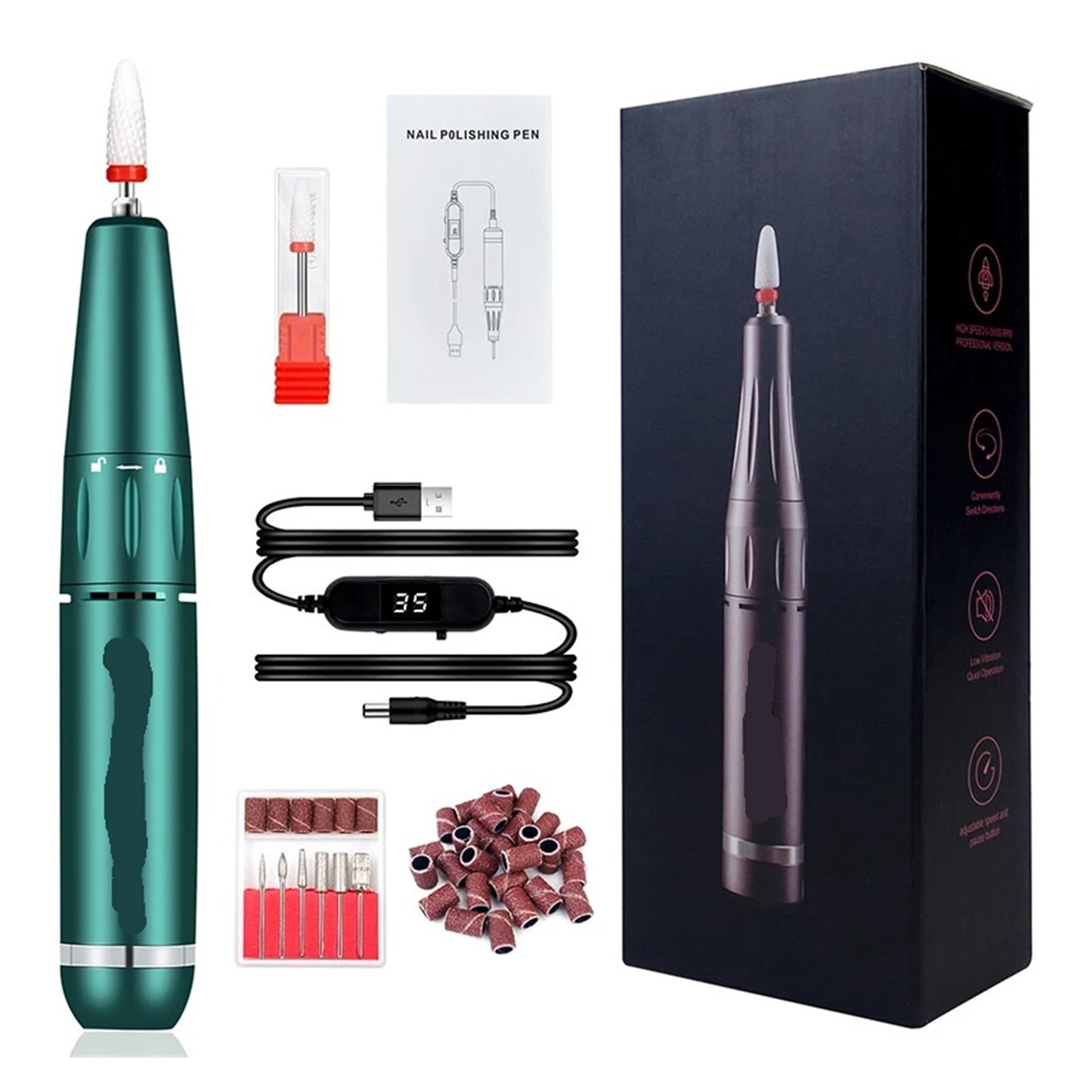 35000RPM Electric Manicure Machine USB Nail Drill For Acrylic Nail Gel Polish Professional E-file Milling Nail Files Salon Tool