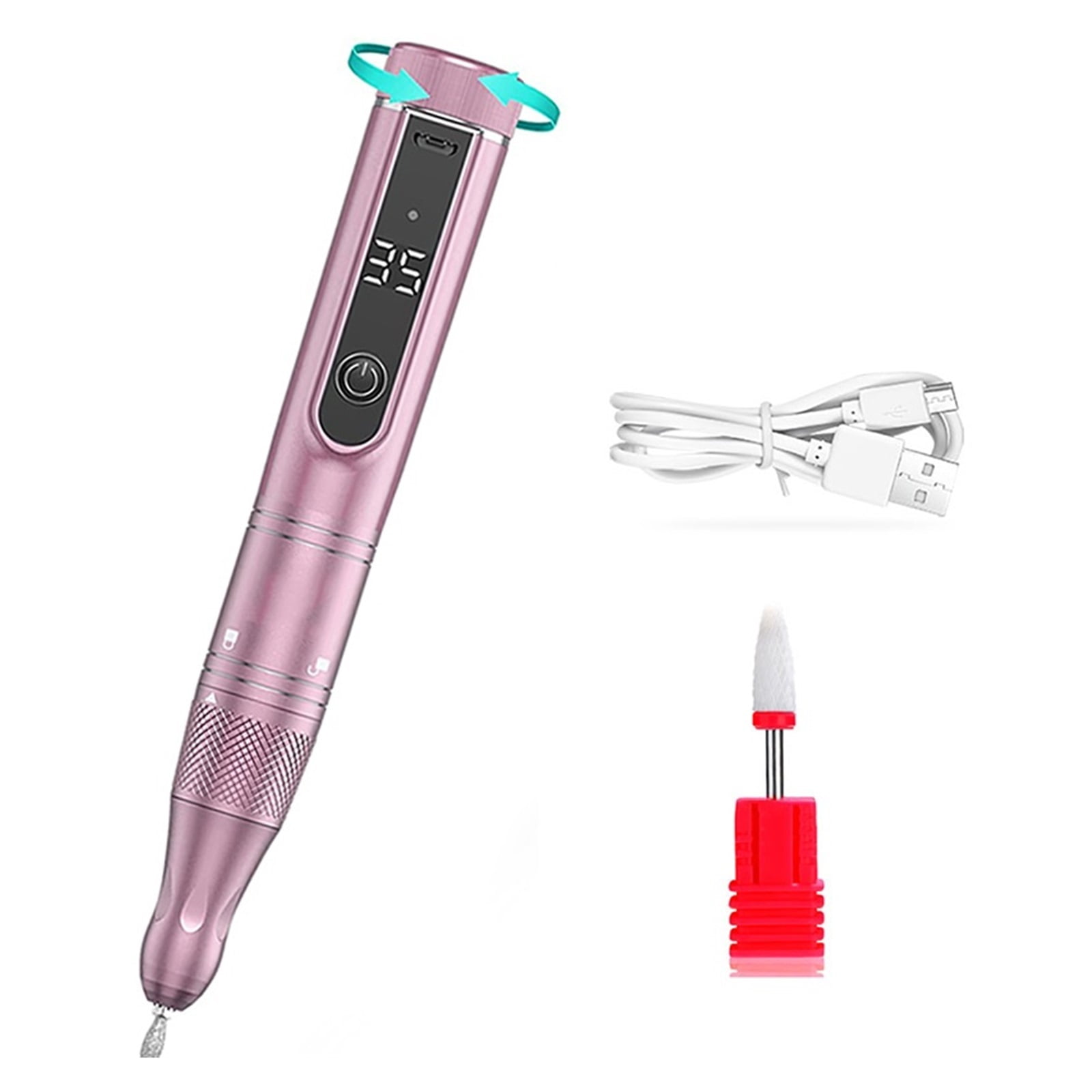 35000RPM Electric Nail Drill Machine Cordless Rechargeable Nail Drill For Gel Polishing Nail Drill Pen Salon Nail Equipment ,Lightweight and Portable