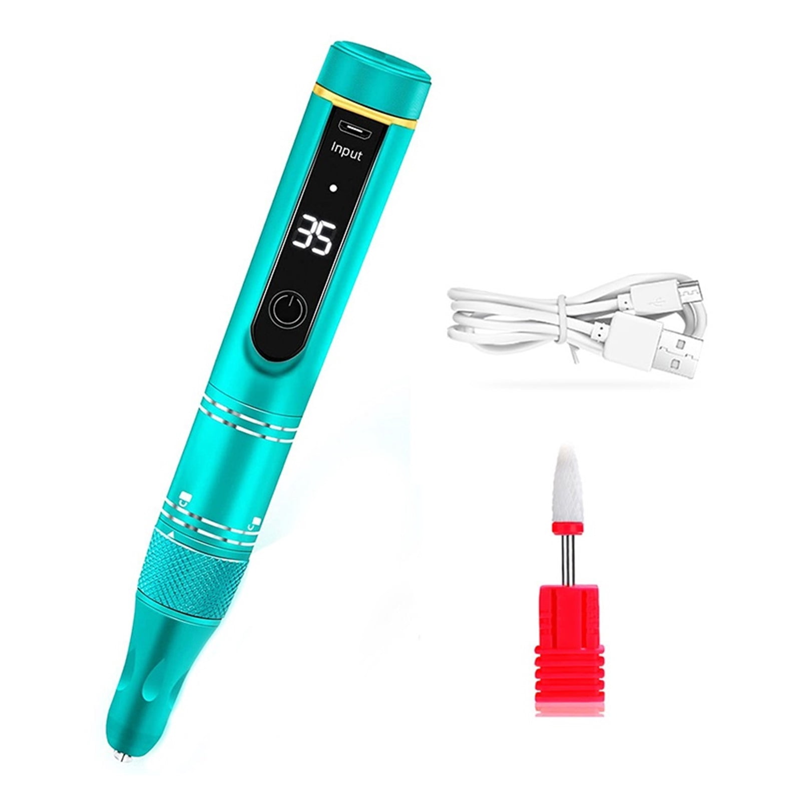 35000RPM Electric Nail Drill Machine Cordless Rechargeable Nail Drill For Gel Polishing Nail Drill Pen Salon Nail Equipment ,Lightweight and Portable