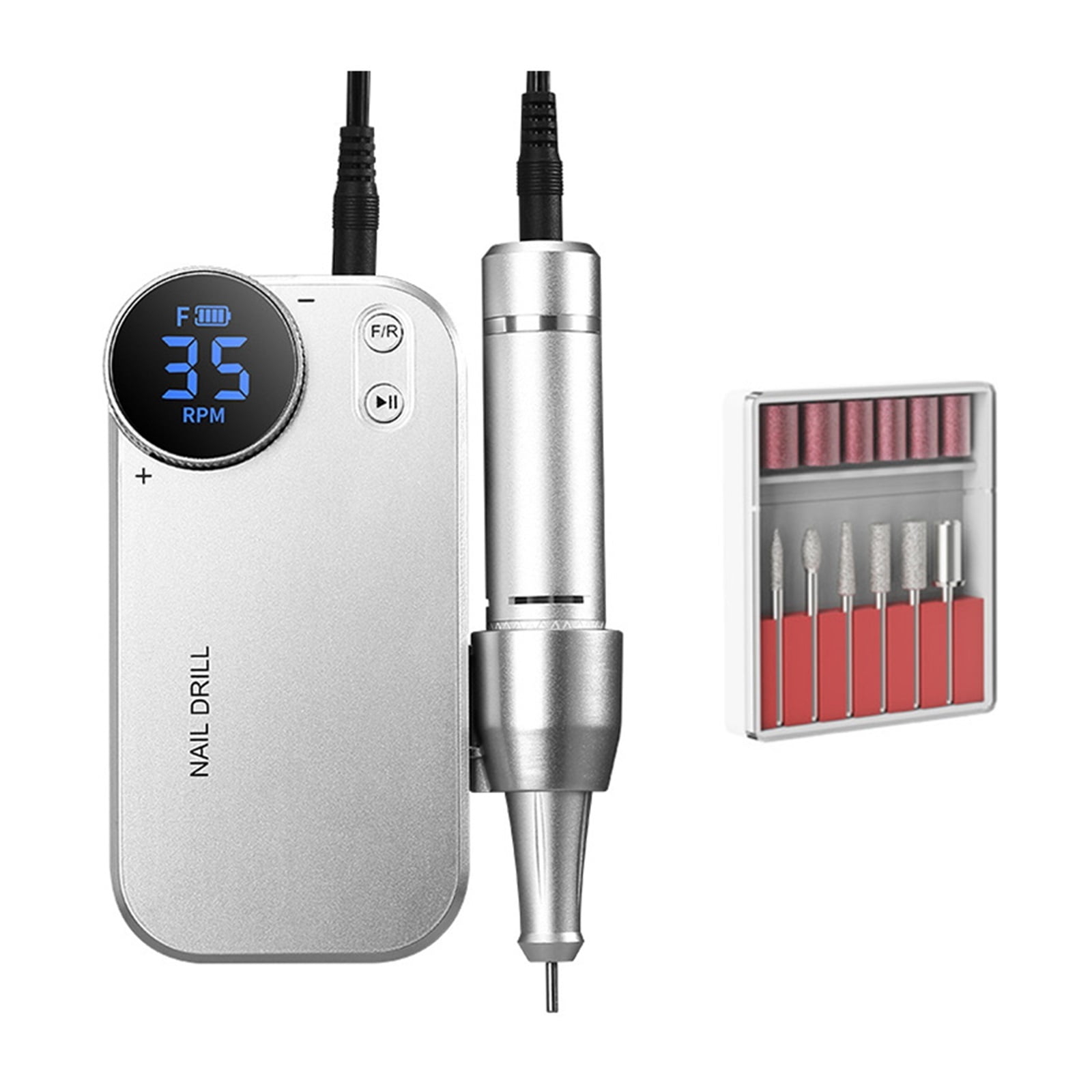 35000RPM Electric Nail Drill Machine For Manicure Rechargeable Nail Lathe Low Noise Professional Nail Drills For Gel Salon Tools ,Low Noise