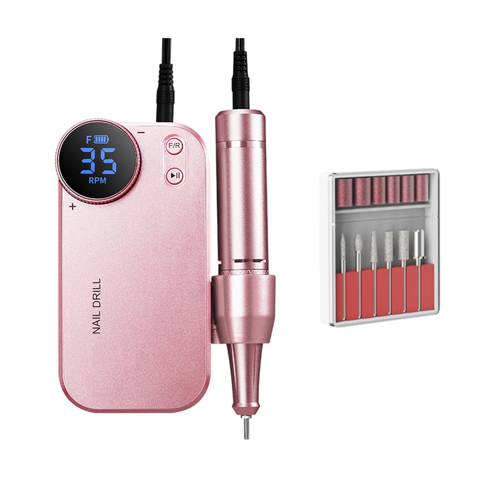 35000RPM Electric Nail Drill Machine For Manicure Rechargeable Nail Lathe Low Noise Professional Nail Drills For Gel Salon Tools ,Low Noise