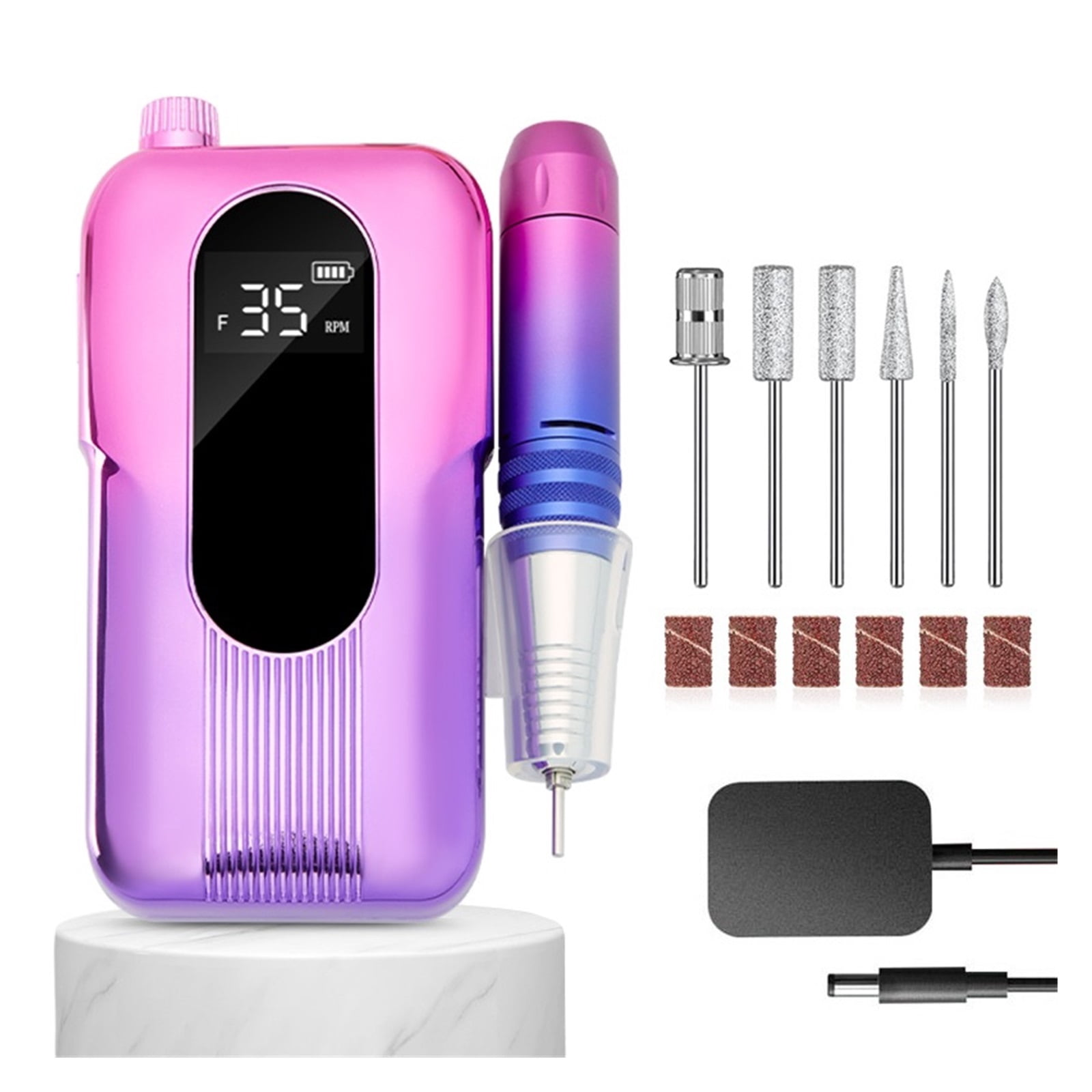 35000RPM Electric Nail Drill Manicure Machine For Polisher Pedicure Professional Nail Lathe Drilling Machine With Tool Kit ,Low Noise
