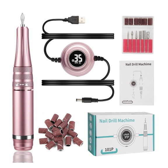 35000RPM Manicure Machine, Electric Nail Drill, Portable Nail Lathe, Electric Manicure Cutter Set, Nail Gel Polisher, Salon Equipment ,Lightweight and Portable