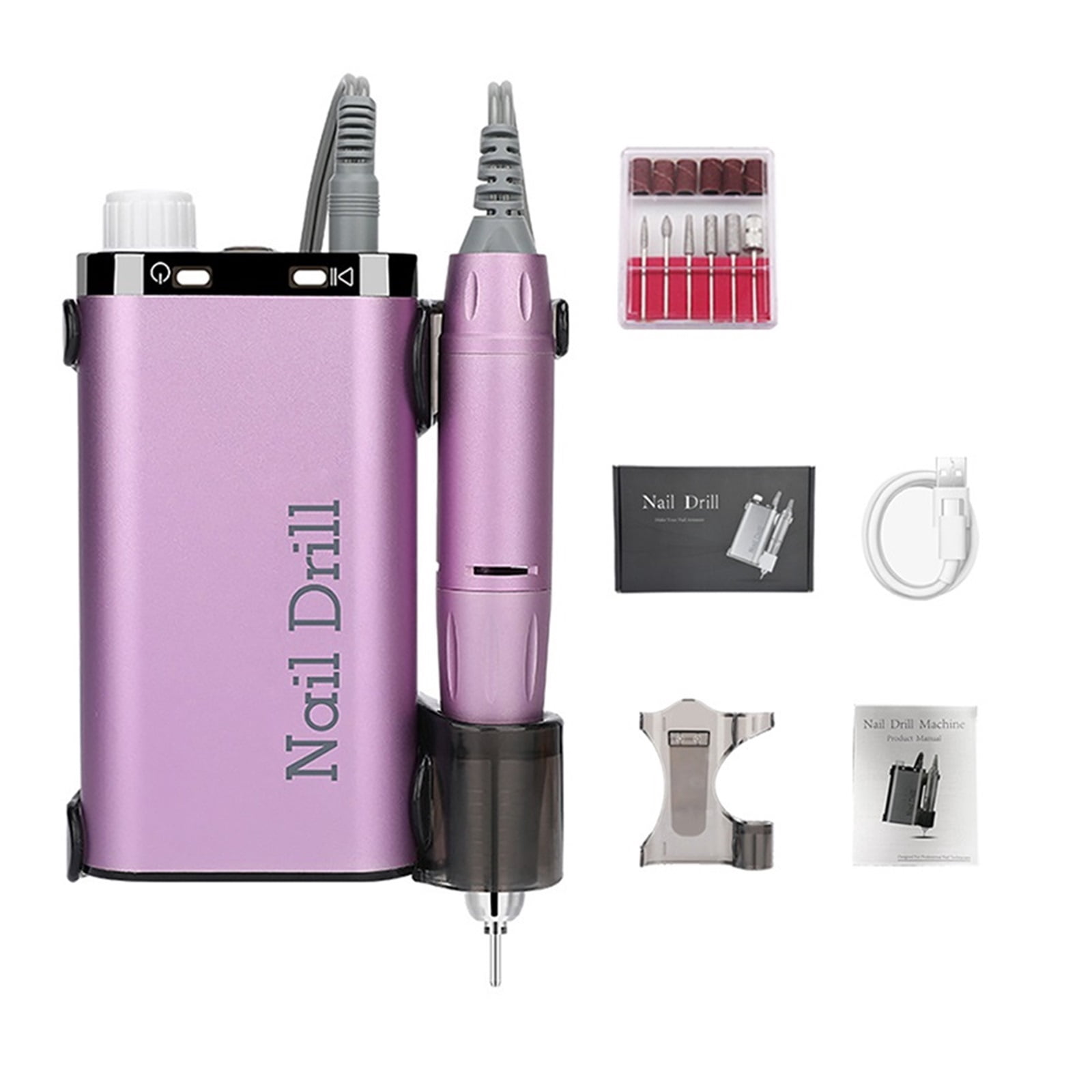35000RPM Electric Nail Drill, Rechargeable Nail Manicure Machine For Salon, Portable Professional Nail Sander For Polish ,Low Noise