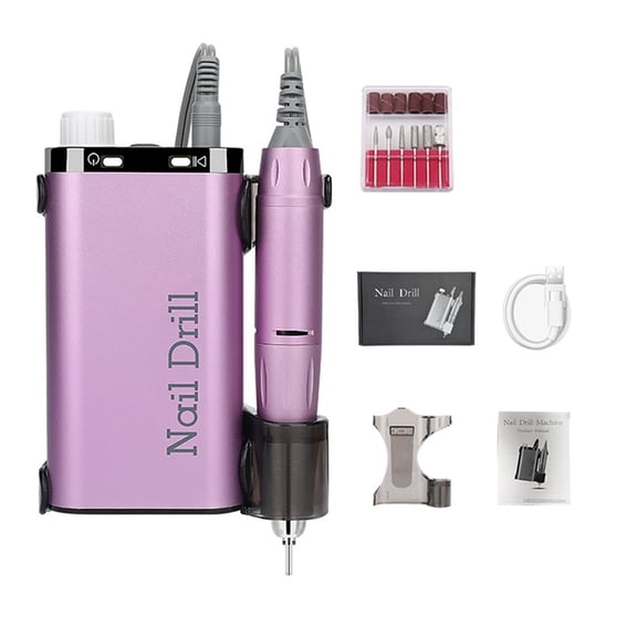 35000RPM Electric Nail Drill, Rechargeable Nail Manicure Machine For Salon, Portable Professional Nail Sander For Polish ,Low Noise
