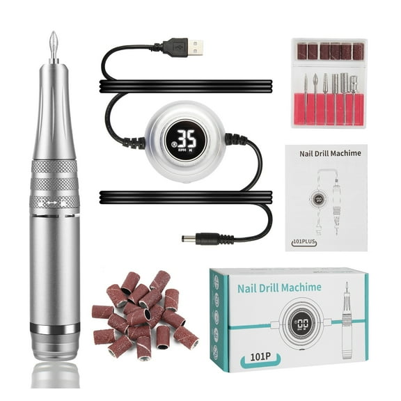 35000RPM Manicure Machine, Electric Nail Drill, Portable Nail Lathe, Electric Manicure Cutter Set, Nail Gel Polisher, Salon Equipment ,Easy to Operate